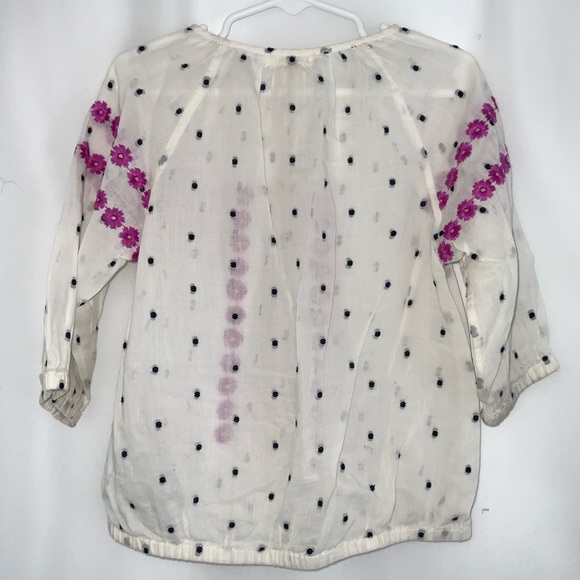 Girl’s Crewcuts Sheer Polka Dot Top Size 5 - Picture 3 of 3